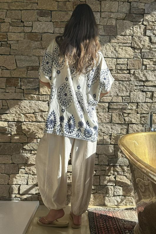 Yara Morrocan Box Top White